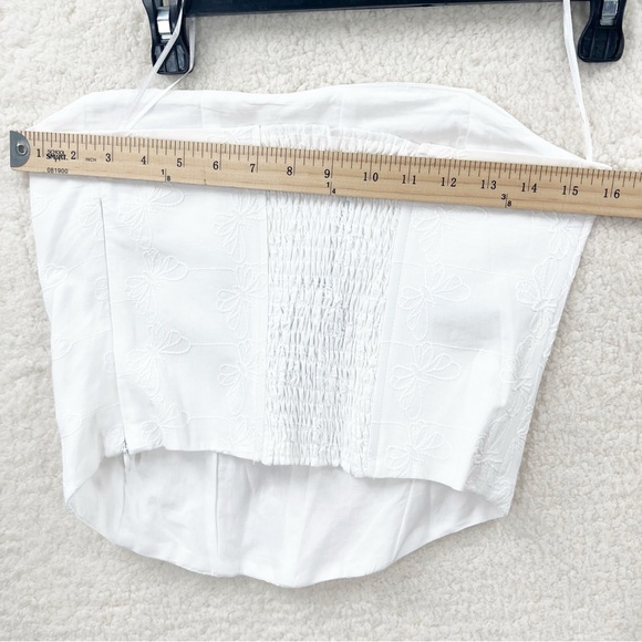 NWT ZARA Butterfly Embroidered Bella Corset Top White Size M - Picture 9 of 11
